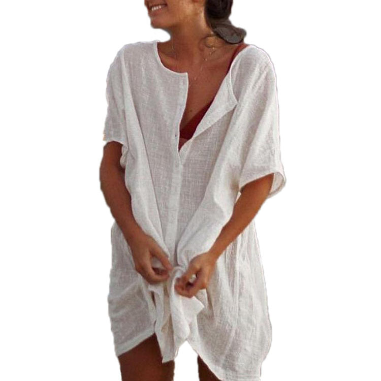 Larry – Loose collarless shirt
