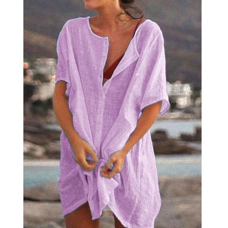 Larry – Loose collarless shirt