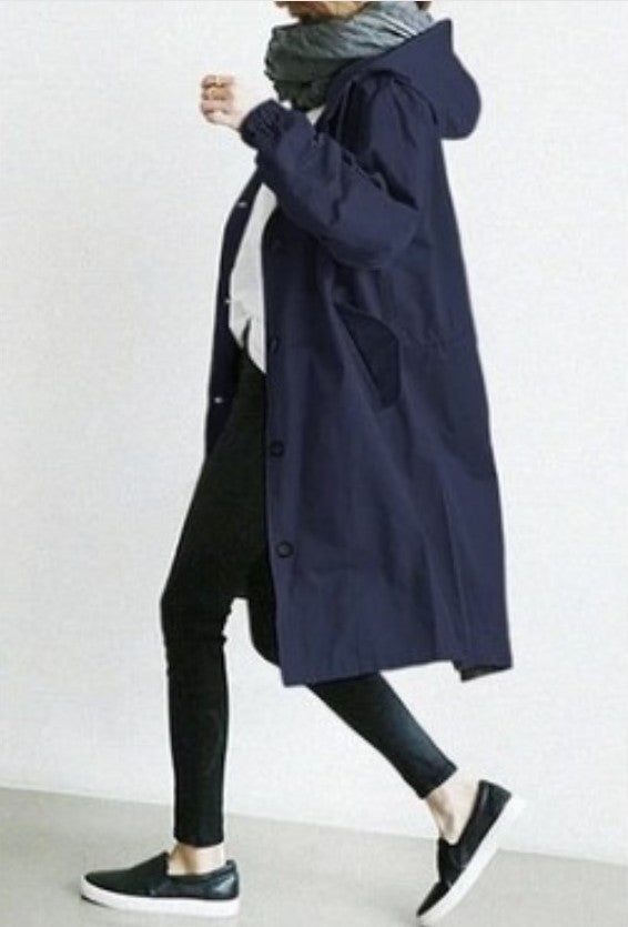 Kelly – Casual mid-length windbreaker for women with long sleeves