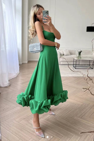 Emma – A-line skirt with large three-dimensional flowers for women