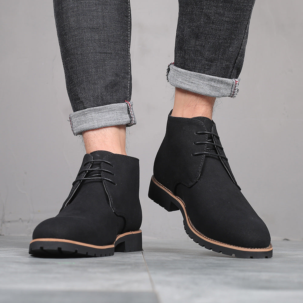 Jeff – Pointed casual boots made of vegan leather
