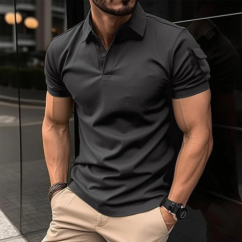 Tony – Short-sleeved men's sweatshirt with pockets
