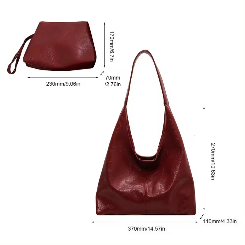 Kimberley – Vintage Designer Schultertasche mit großer Kapazität für Frauen