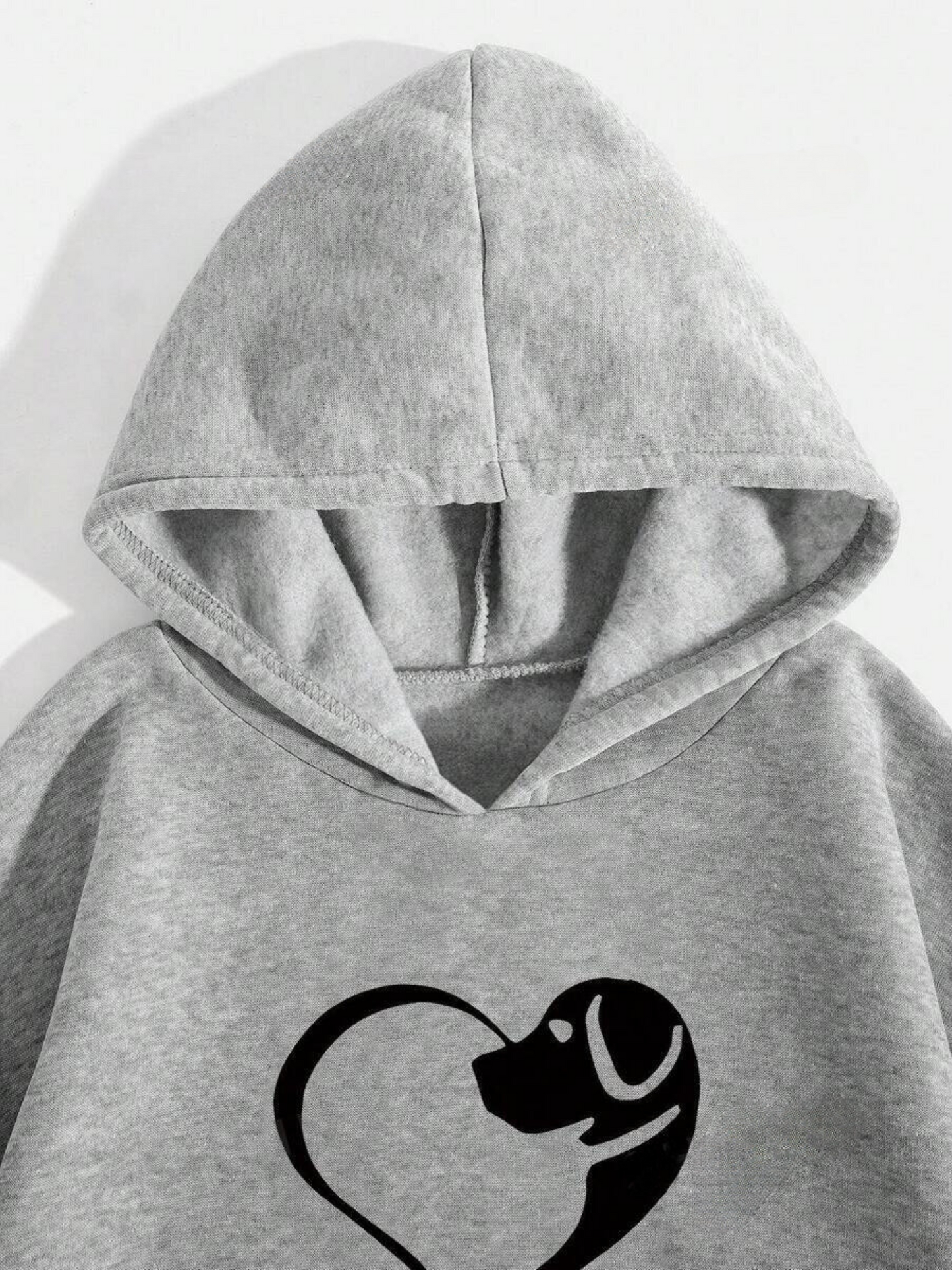 Women's hoodie with dog heart and paw print – perfect for dog lovers, casual & everyday use