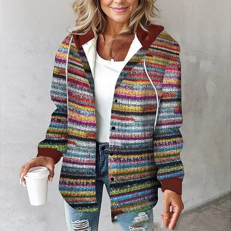 Shannon – Damen Wolljacke im großen Karo-Stil