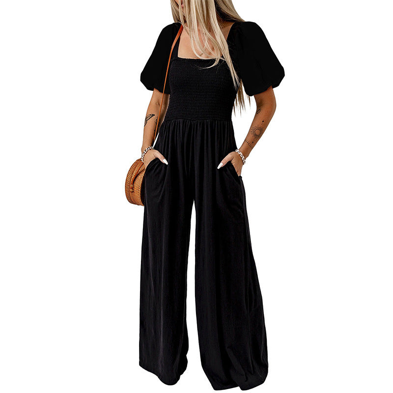 Gillian – Damen Jumpsuit mit Quadratkragen
