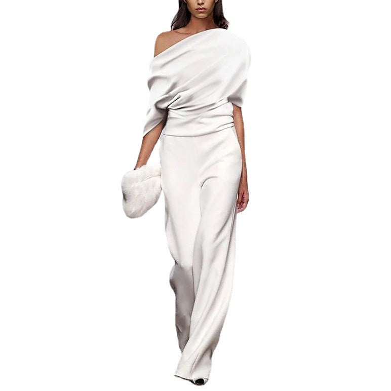 Carly – Casual jumpsuit with wide cut in solid color design