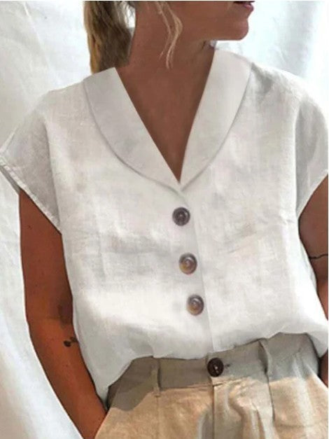 Zoe – Damenmode-Top aus Baumwolle und Leinen