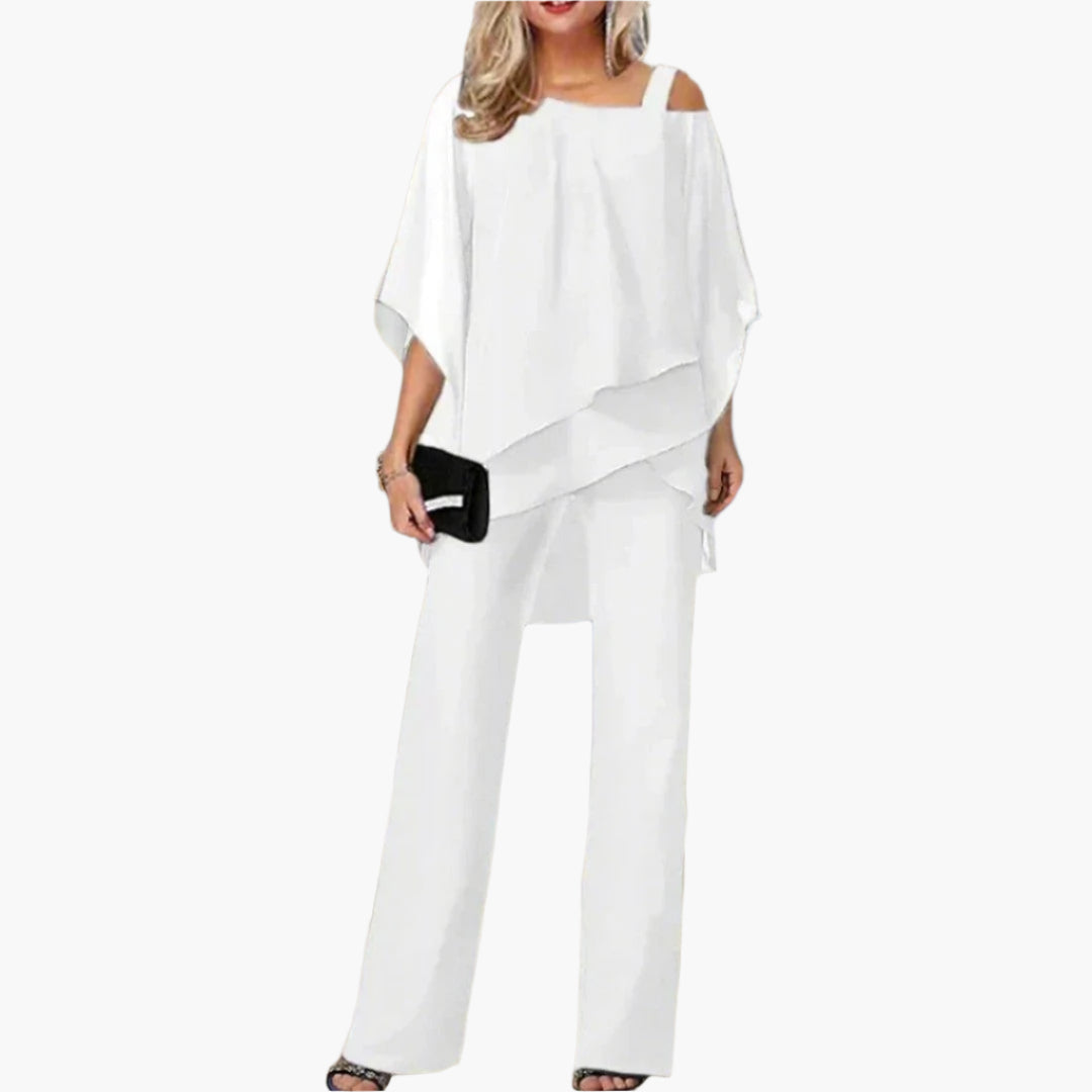 Damen Elegantes Schulterfreies Zweiteiler Set – Modernes Outfit für besondere Anlässe