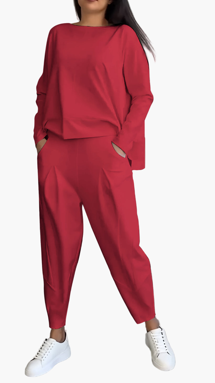 Damen Zweiteiler Cozy Lounge Set – Modischer Freizeitanzug für Zuhause & Alltag