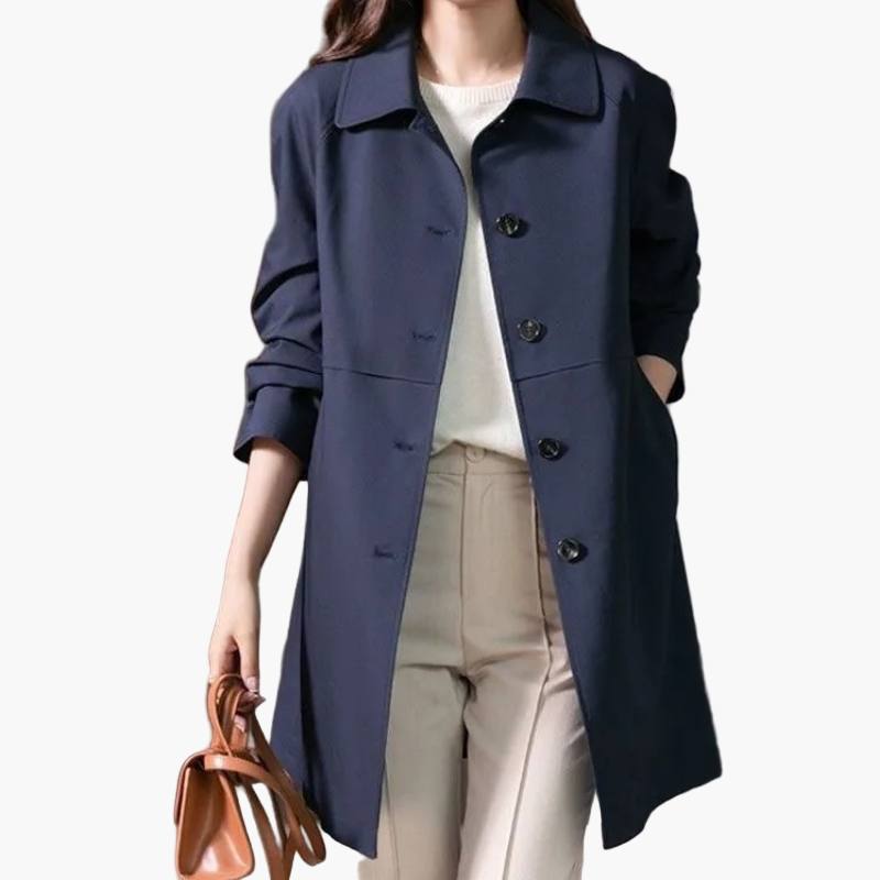 Damen Trenchcoat Kurz Elegant Klassisch für Büro und Alltag
