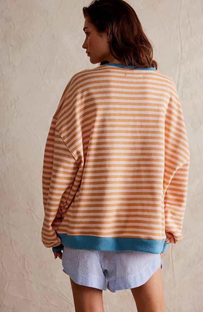 Damen Oversized Streifenpullover für Herbst – Lässiger, gemütlicher Sweater für Alltag & Freizeit