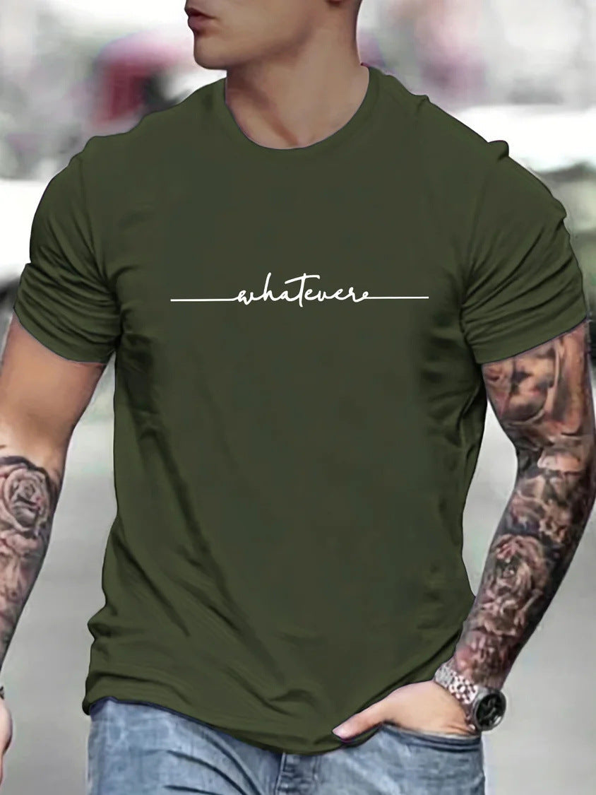 Roger – Lustiges bedrucktes Freizeit T-Shirt mit Rundhalsausschnitt in Übergröße