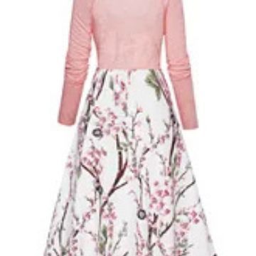 Sarah – Stricktop mit modischem Druck im Zweiteiler-Set