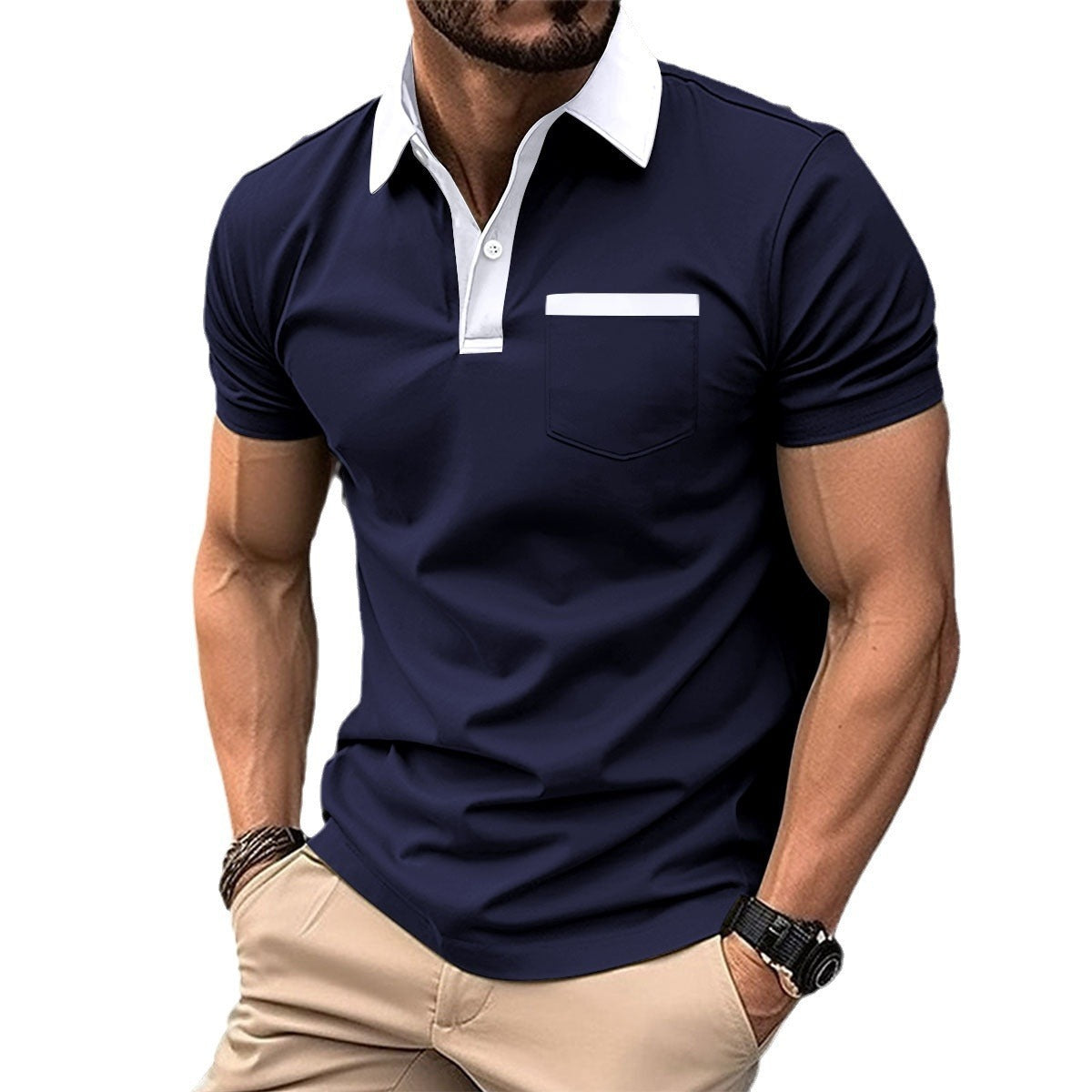 Roger – Slim Fit Short Sleeve Polo Shirt for Men