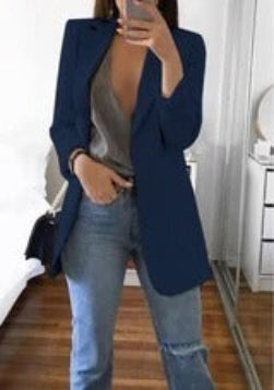 Georgina – Slim women's blazer with solid color design