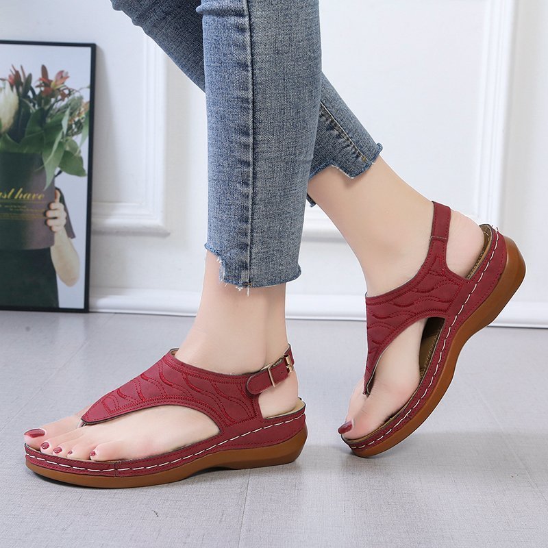 Julia – Keilabsatz Flip Flop Sandalen für Damen