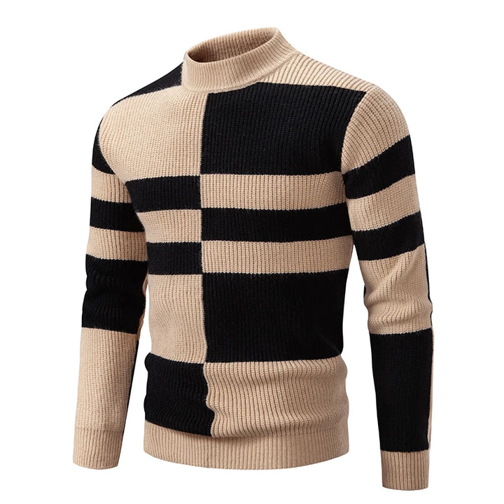Chris – Colorblock Turtleneck Sweater for Men
