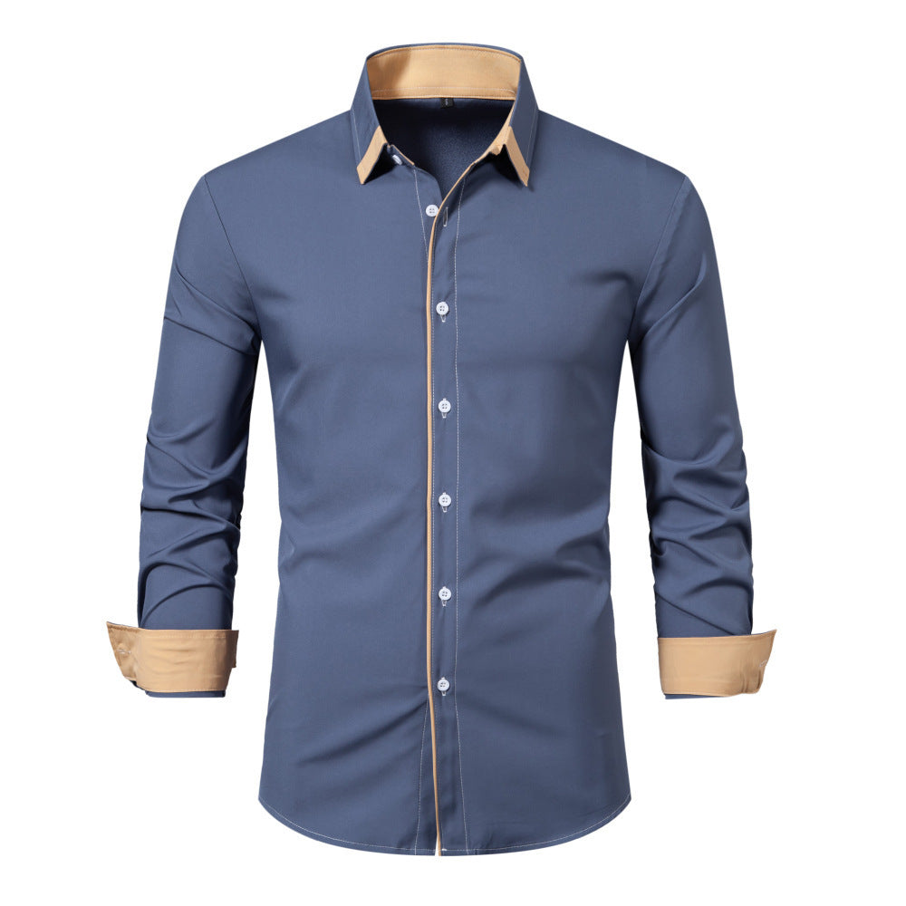 Christina – Casual long-sleeve shirt with color-coordinated design