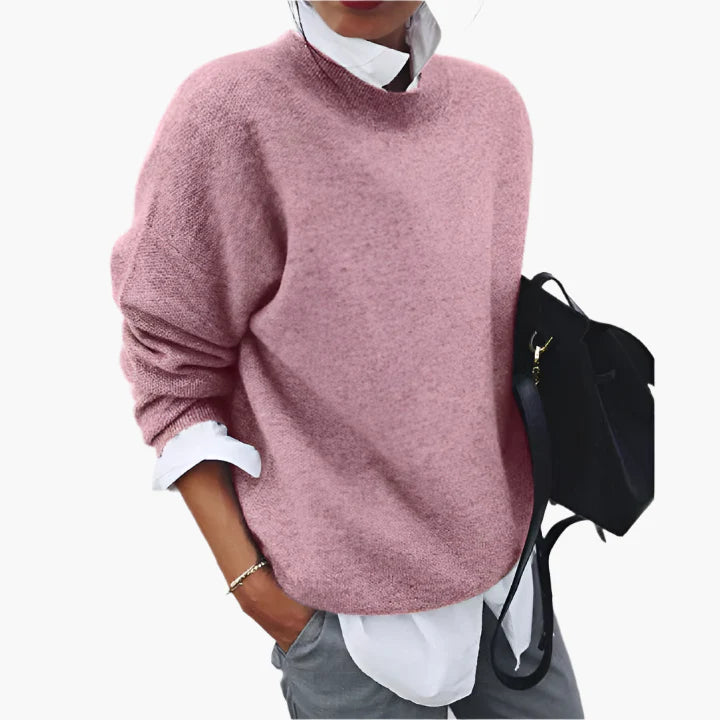 Damen Strickpullover Oversize Elegant Freizeit Herbst Winter
