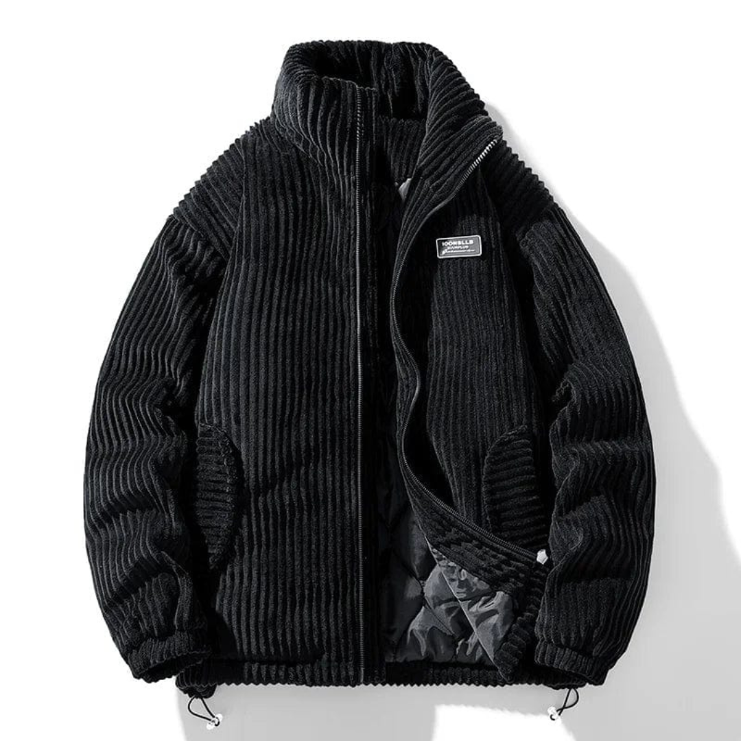 Men's Corduroy Jacket – Warm Stand Collar Casual Jacket for Autumn & Winter
