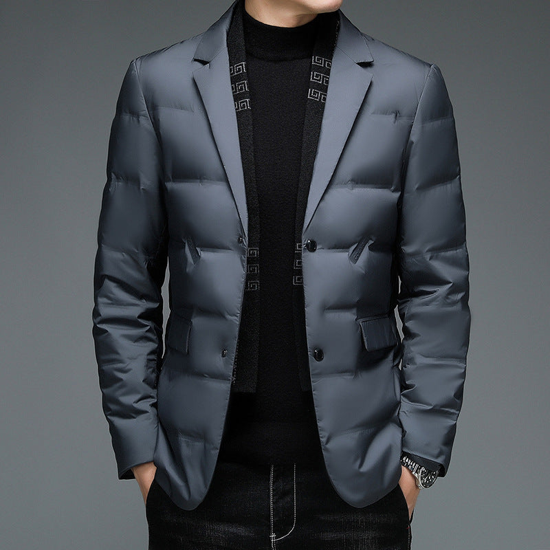 Geoffrey – Casual down jacket with detachable scarf collar