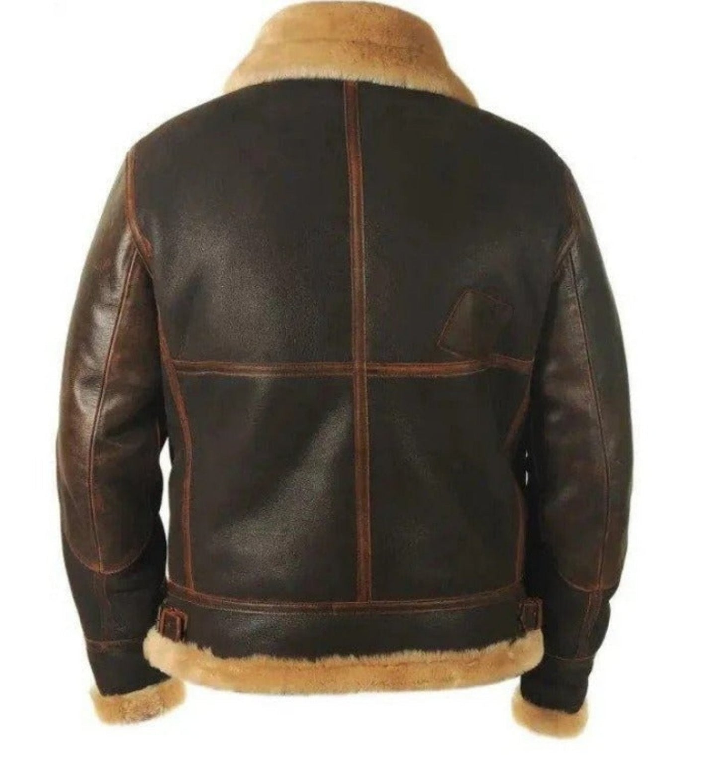Men's Vintage Pilot Jacket with Fur Collar – Classic Winter Look for Style-Conscious Men