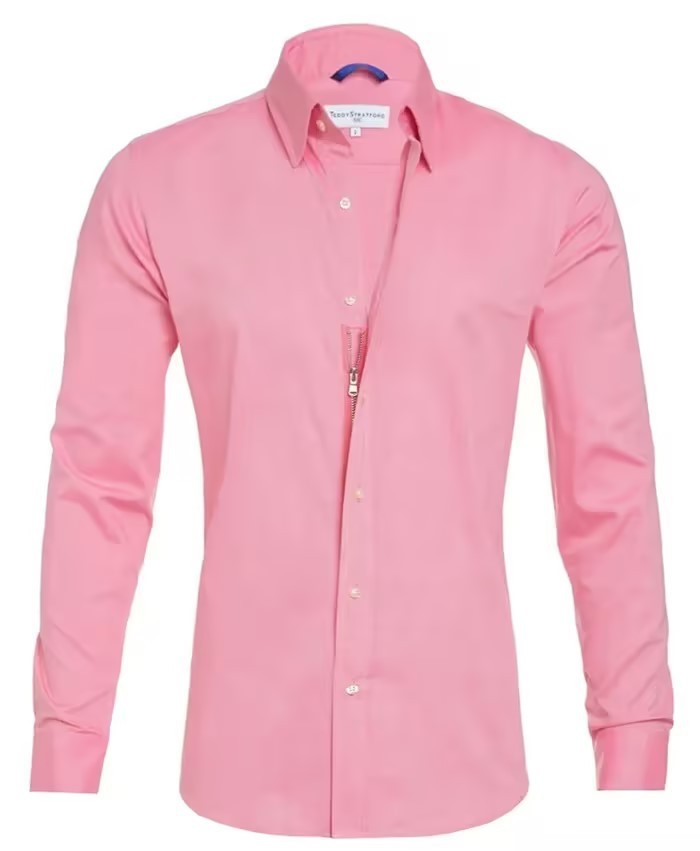 Glenn – Long-sleeve zipper shirt with button design and fashionable collar for men