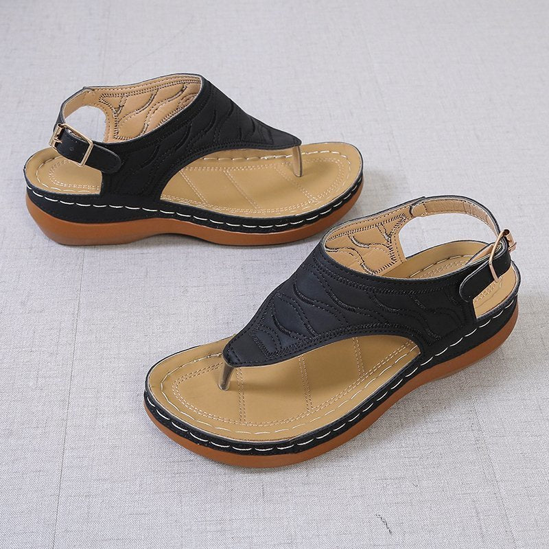 Julia – Keilabsatz Flip Flop Sandalen für Damen