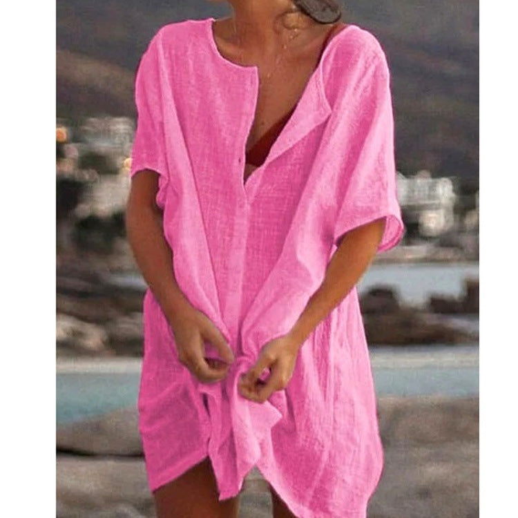 Larry – Loose collarless shirt