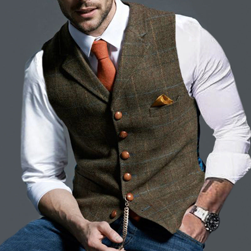 Conrad – Casual Check Slim Fit Men's Vest