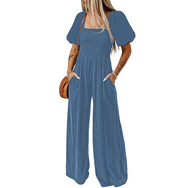 Gillian – Damen Jumpsuit mit Quadratkragen