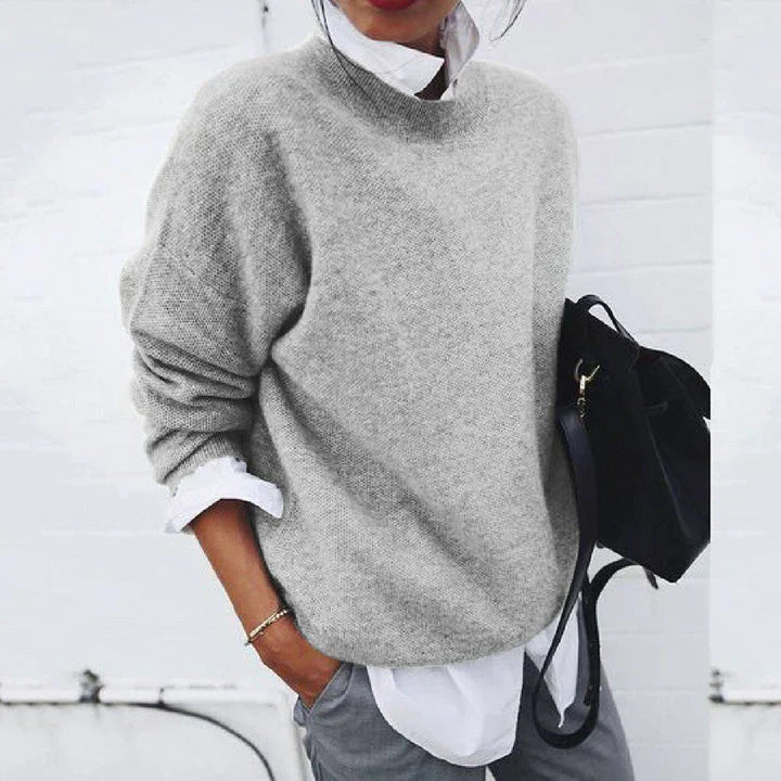 Damen Strickpullover Oversize Elegant Freizeit Herbst Winter