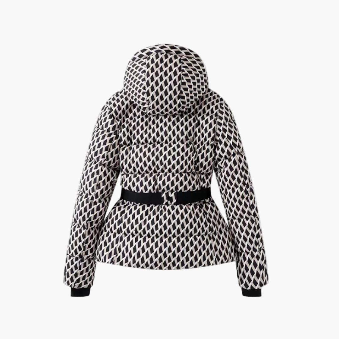 Damen Steppjacke mit Gürtel und Kapuze – Modische Winterjacke für Alltag & Outdoor