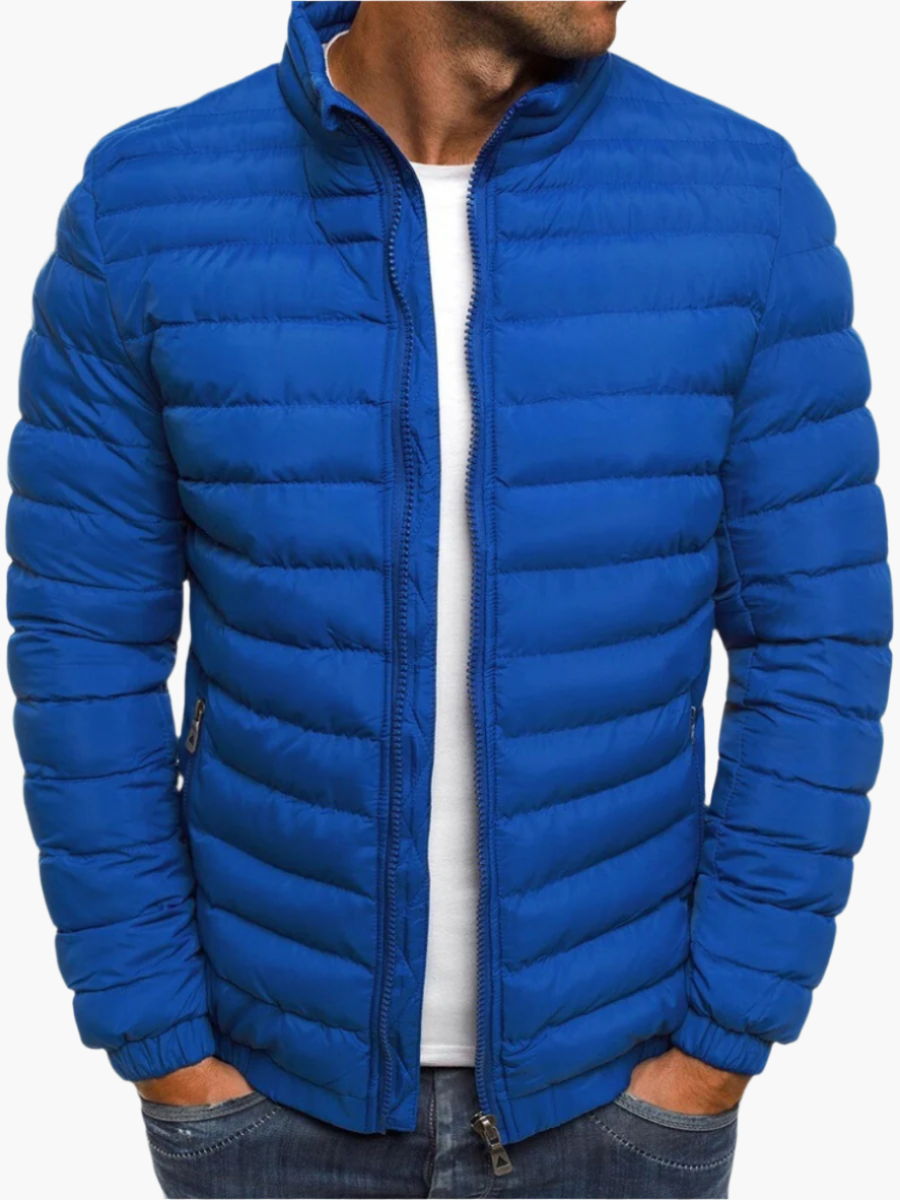 Men's Quilted Jacket Modern Casual Style Elegant Transitional Jacket