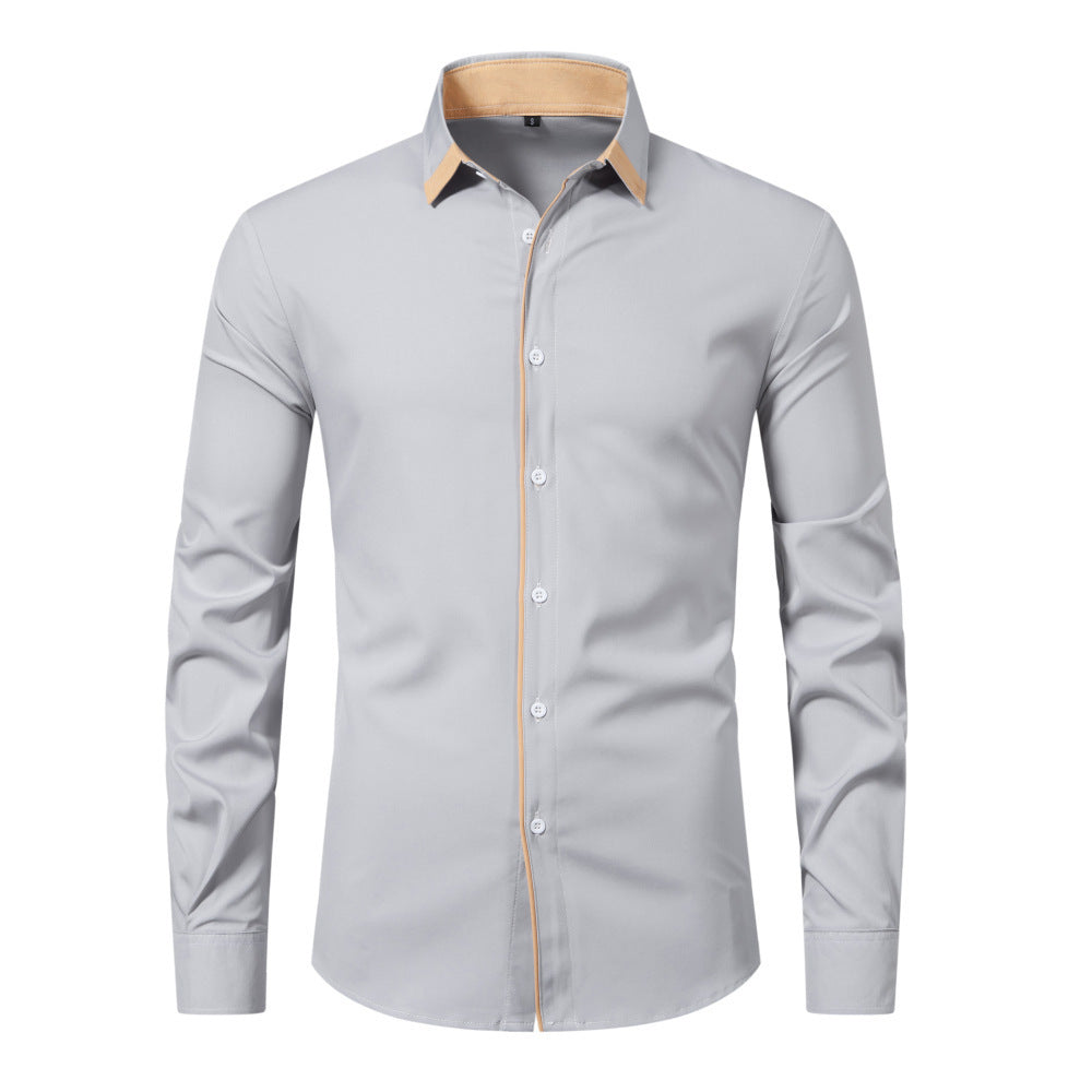Christina – Casual long-sleeve shirt with color-coordinated design