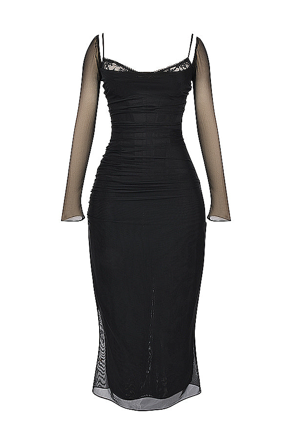 Victoria – Elegante Damenkleid mit Spitzenbesatz