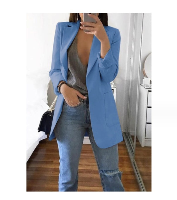 Georgina – Slim women's blazer with solid color design