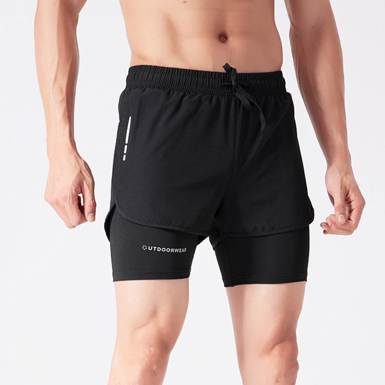 Thomas – Sportliche Herren-Shorts mit Kordelzug und doppelter Schicht