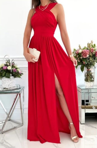 Catherine – Ärmelloses Kleid mit Nackenhängung