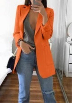 Georgina – Slim women's blazer with solid color design