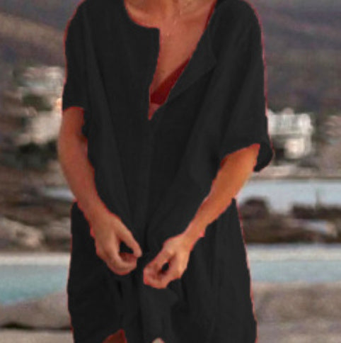 Larry – Loose collarless shirt