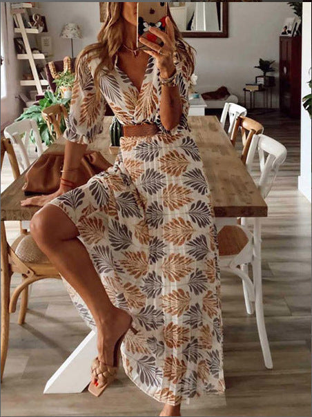 Jessie – Floral Boho Dress with Long Sleeves