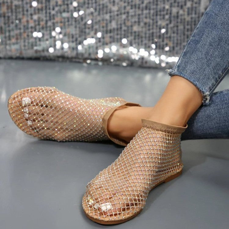 Alice – Flache Sandalen mit Strassdesign