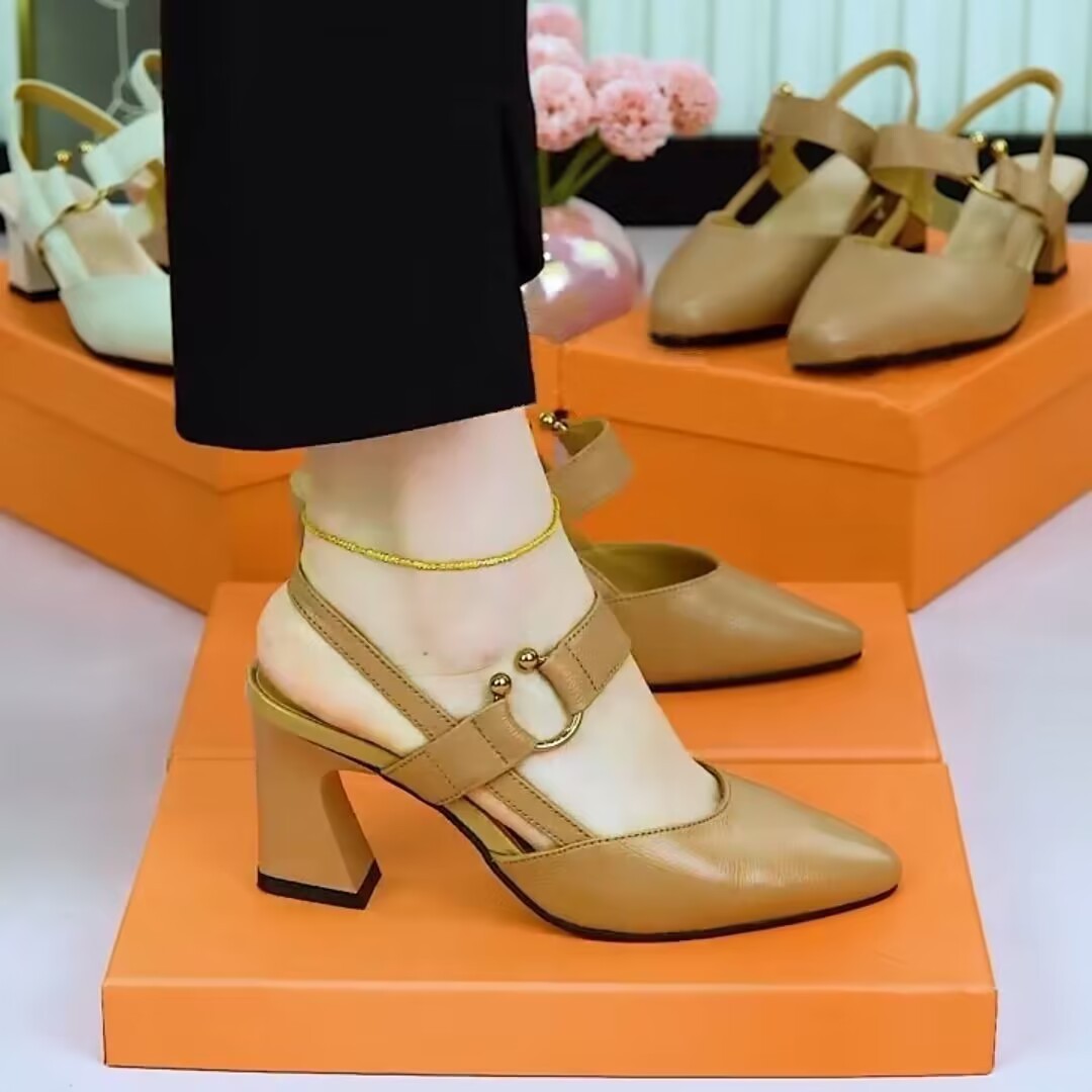 Sophie – Geschlossene High-Heels aus veganem Leder mit Chunky-Absatz