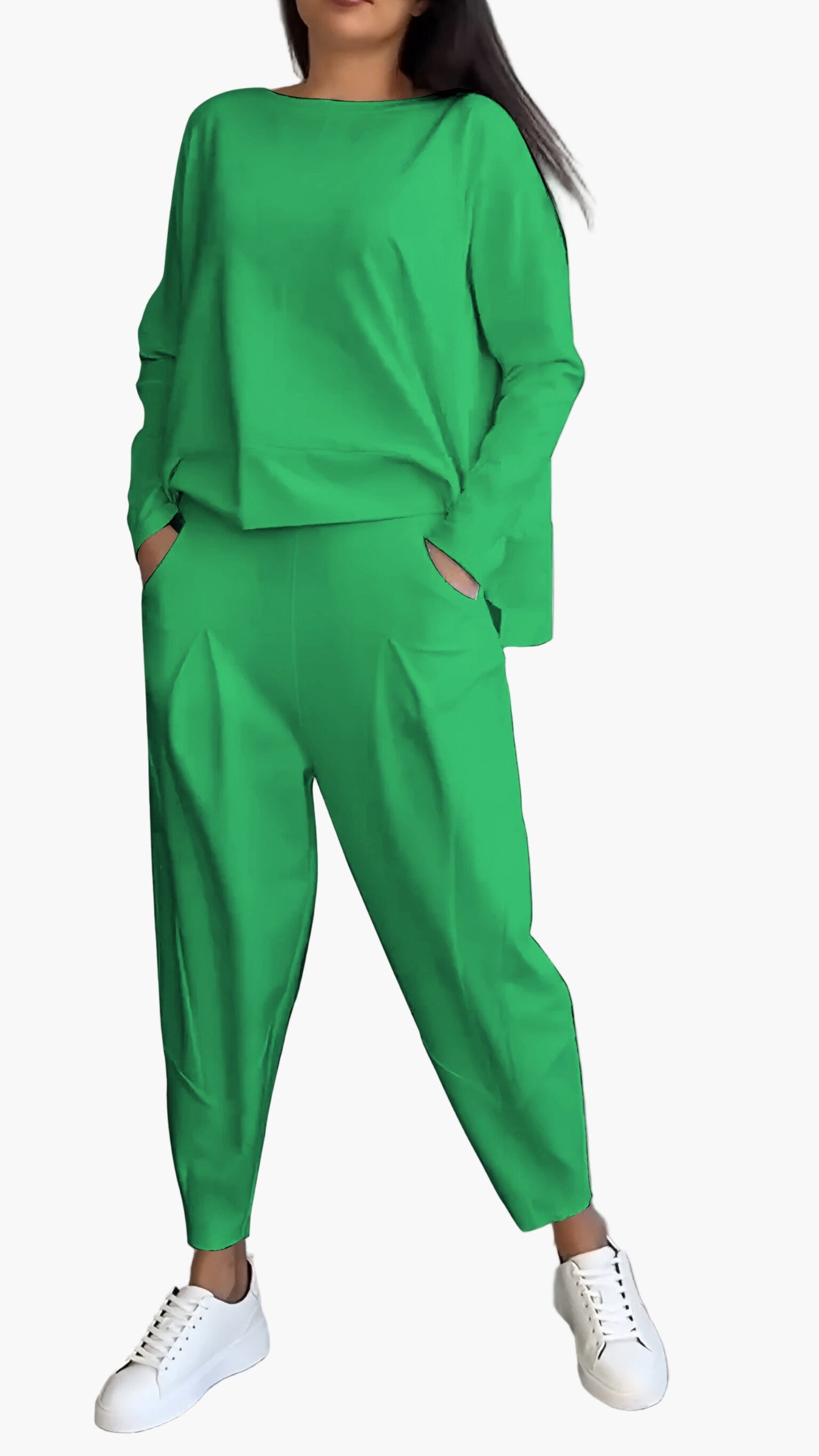 Damen Zweiteiler Cozy Lounge Set – Modischer Freizeitanzug für Zuhause & Alltag