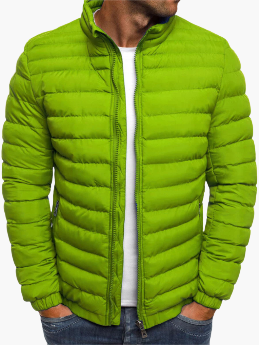 Men's Quilted Jacket Modern Casual Style Elegant Transitional Jacket