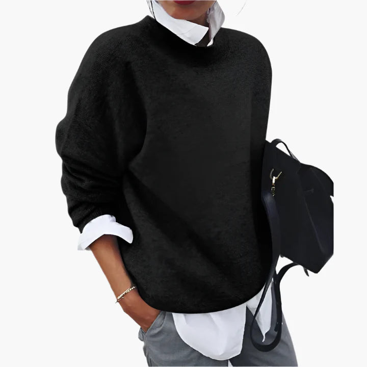 Damen Strickpullover Oversize Elegant Freizeit Herbst Winter