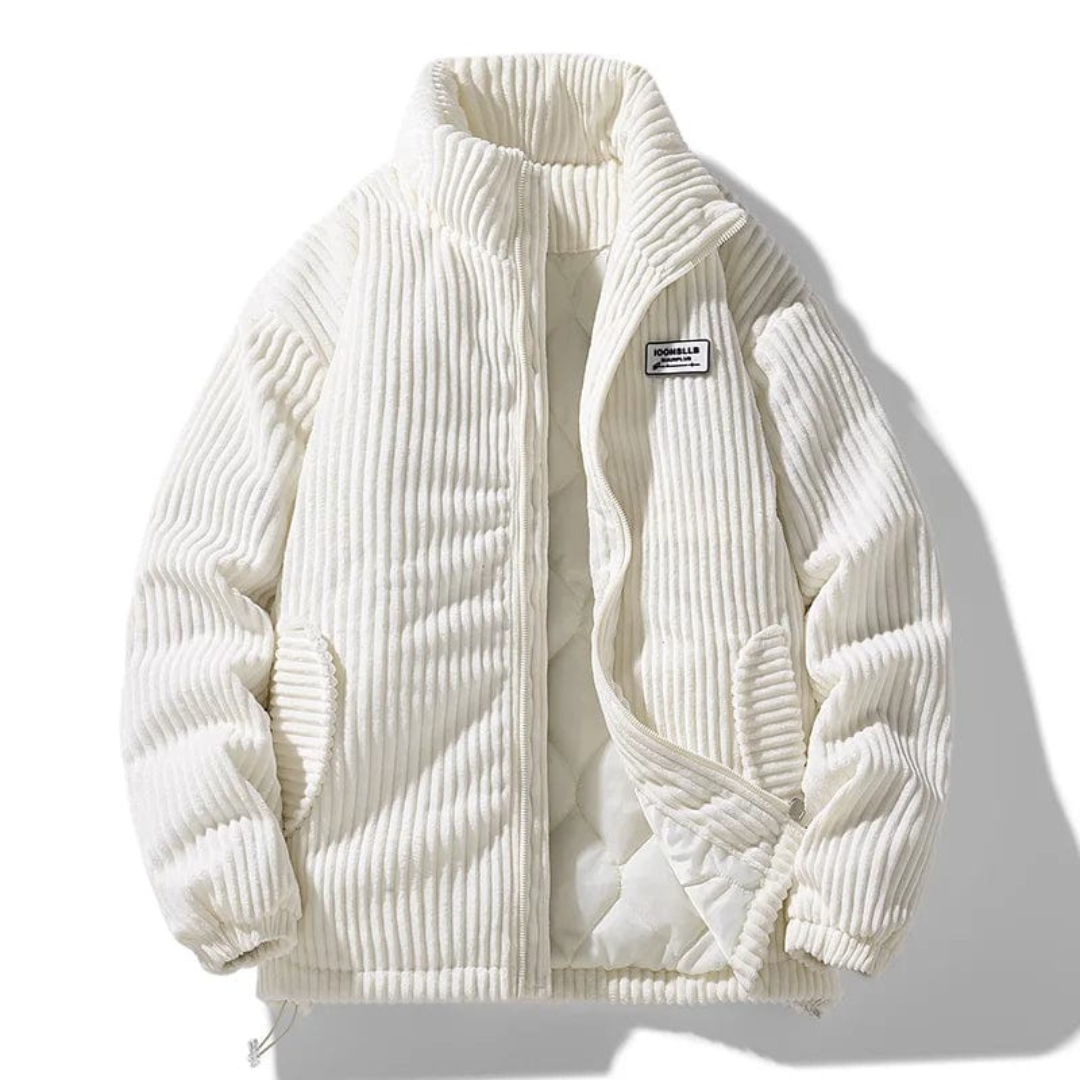 Men's Corduroy Jacket – Warm Stand Collar Casual Jacket for Autumn & Winter