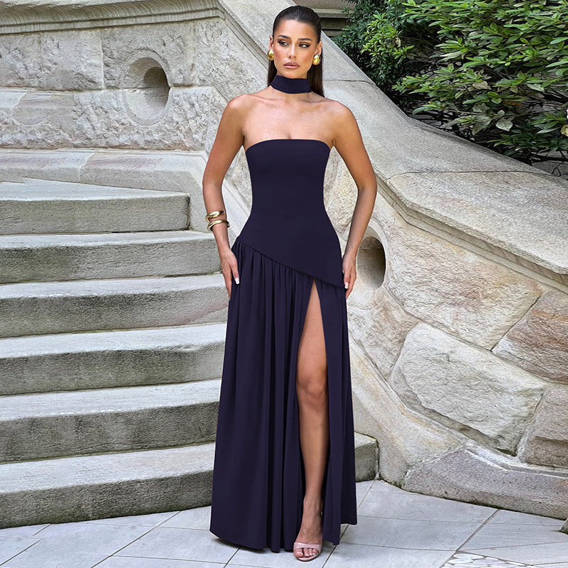 Damen Elegantes Trägerloses Abend Maxikleid – Modernes Design für festliche Anlässe und Galas